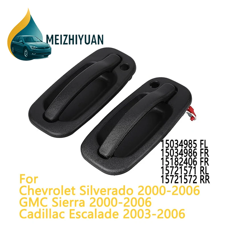 

Exterior Door Handle Textured Black For Chevrolet Silverado 2000-2006 15034985 15034986 15182406 15721571 15721572