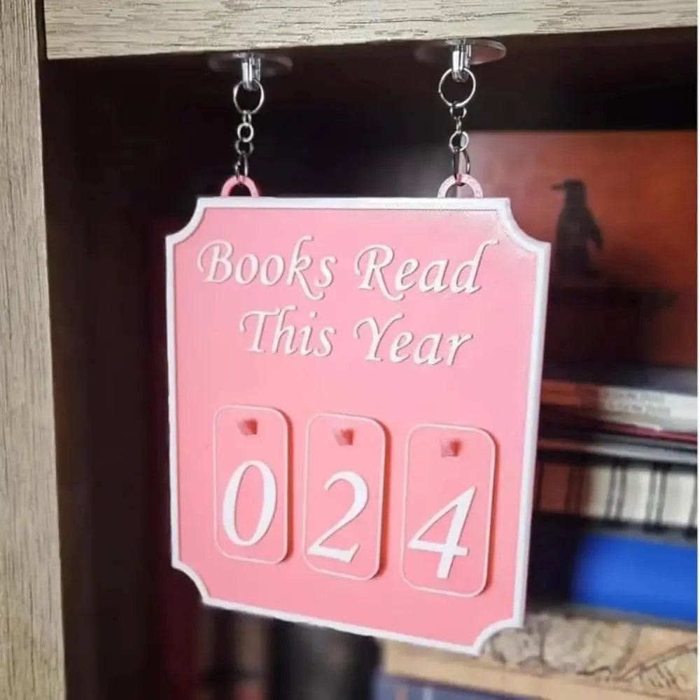 Hanging Bookshelf Counter Books Read This Year Personalized Bookshelf Sign Bookish Decor Reading Counter Reading Plan Management