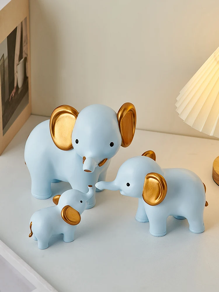 The product can be customized. Xin elephant ornaments living room desktop porch TV cabinet office decorations simple