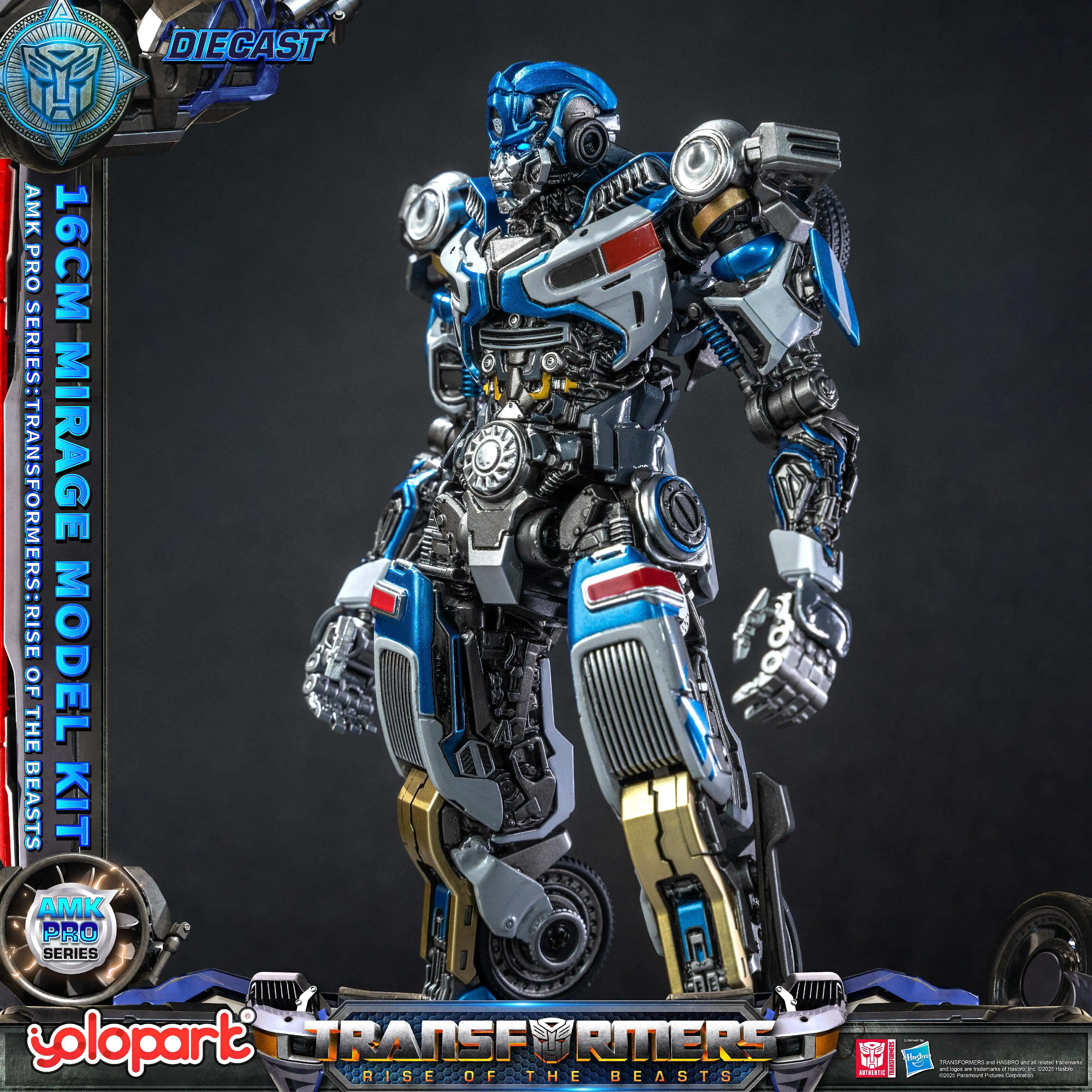 Figuras de juguete YOLOPARK Mirage Transformerson TRANSFORMERS: Rise of the Beasts serie AMK PRO, Kit de modelo Mirage de 16cm, regalo para niño