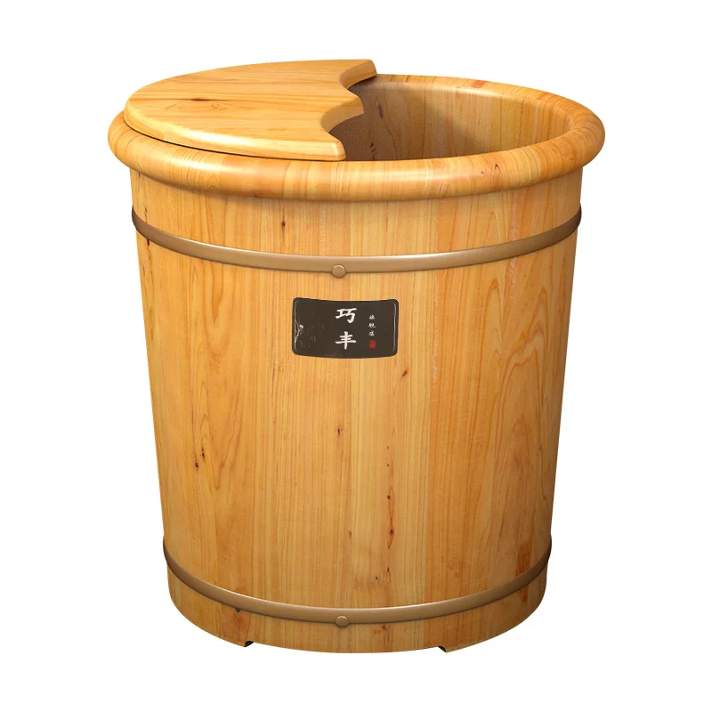 

YY Foot Bath Foot Washing Wooden Barrel Household Solid Wood Feet Bathing Tub Insulation Foot Bath Barrel