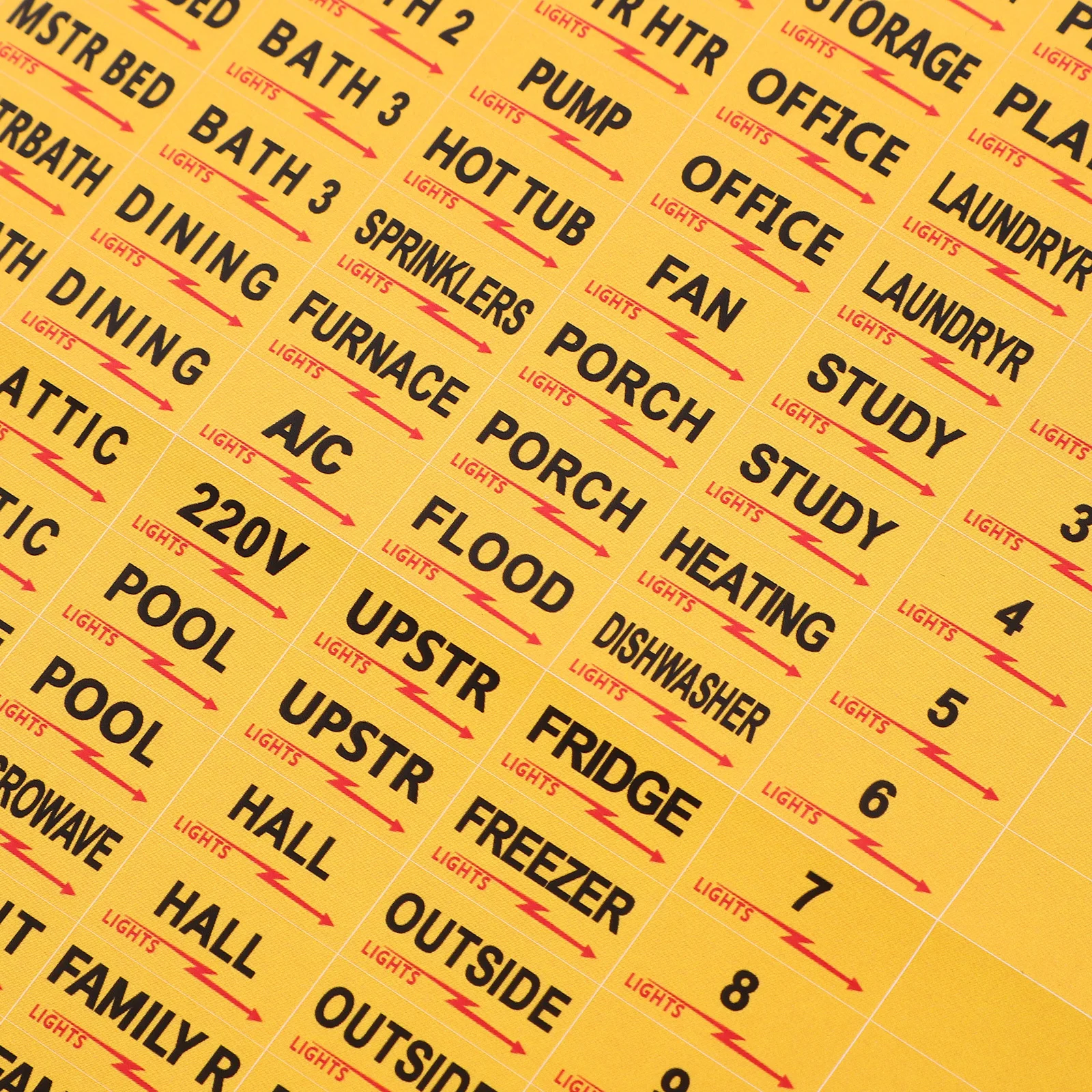 

10 Sheets Electrical Box Panel Labels Paper Circuit Breaker Decal Breaker Box Identification Electrical Panel Label Stickers