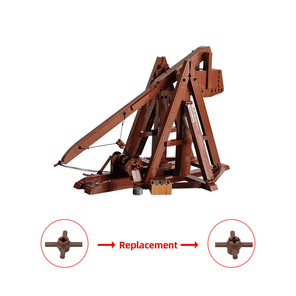 Gobricks MOC Imperial Military Chariot Model Medieval Trebuchet Building Blocks Medieval Ancient Bricks Diy Educational Toy Gift