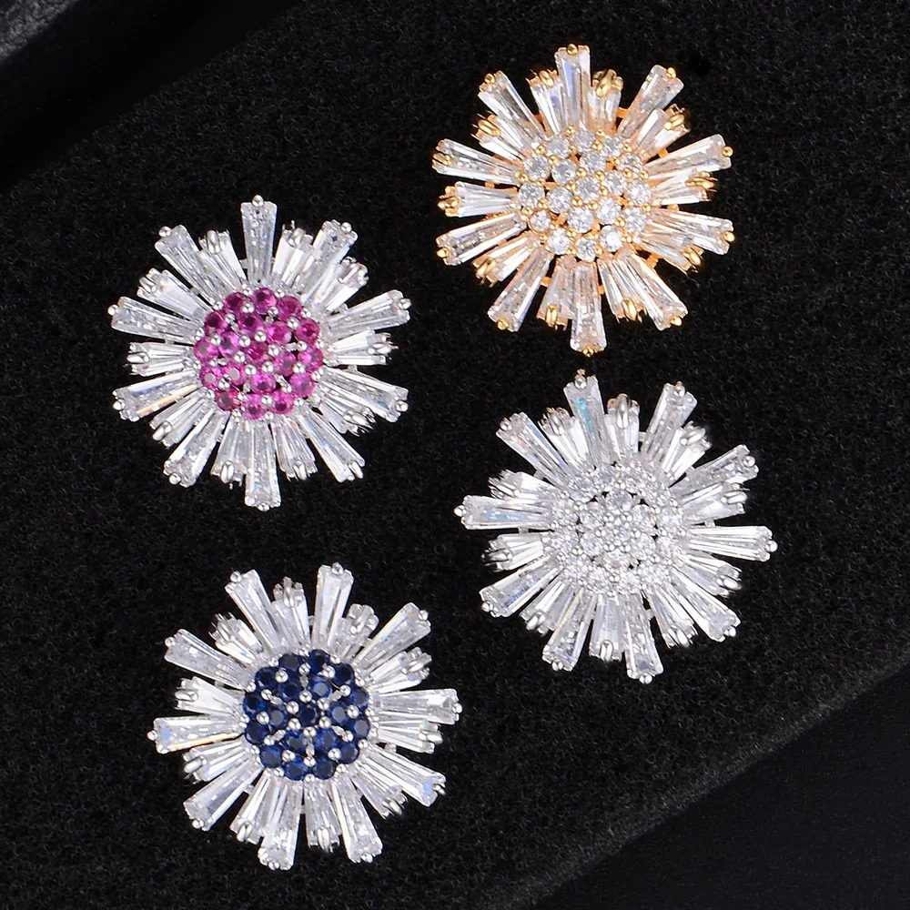 

Kellybola Romantic Summer Paved Full Of Rhinestone Crystal Stud Earrings For Woman Engagement Anniversary Top Quality Jewelry