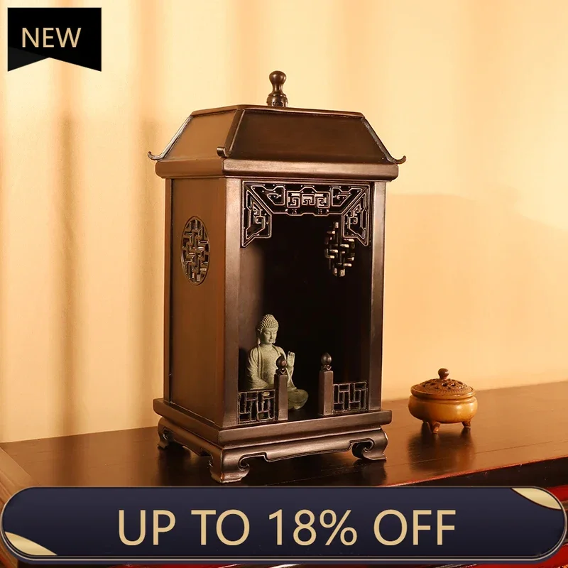 

P178 New Chinese-style solid wood Buddhist niche cabinet can be hung on the wall, incense table, shrine temple hall offering tab