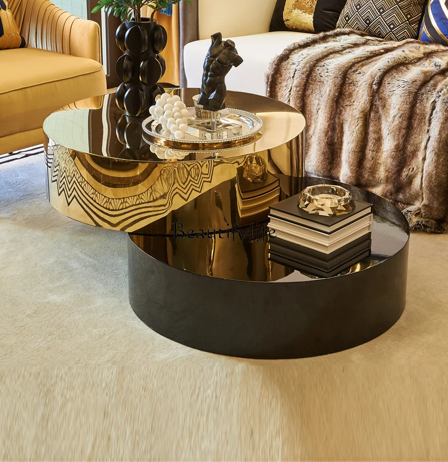 

Nordic Simple Italian Style Light Luxury Coffee Table Personality Creative Fashion Hong Kong Style Furniture