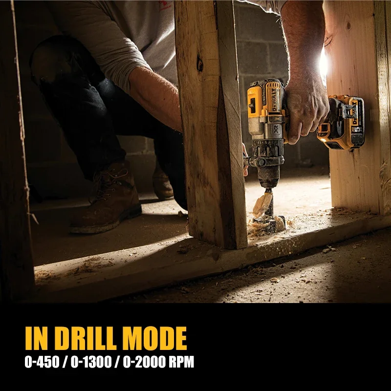 DEWALT DCD996 Brushless Cordless 3-Speed 1/2 in. Hammer Drill Driver 20V Lithium Power Tools 2000RPM 95NM Bare Tool