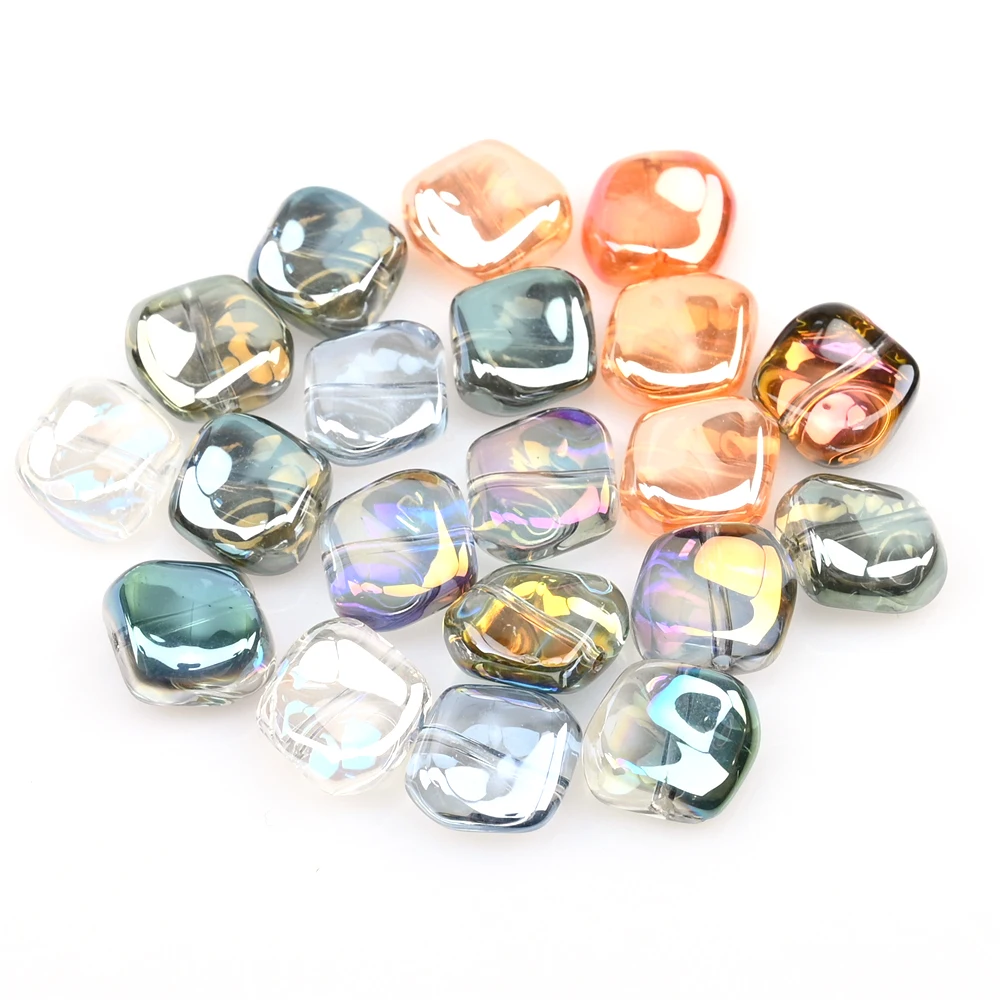 12mm 20pcs Austria Crystal Beads Irregular Smooth Glass beads Beads for Jewelry Bracelet Making DIY Crafts Gifts