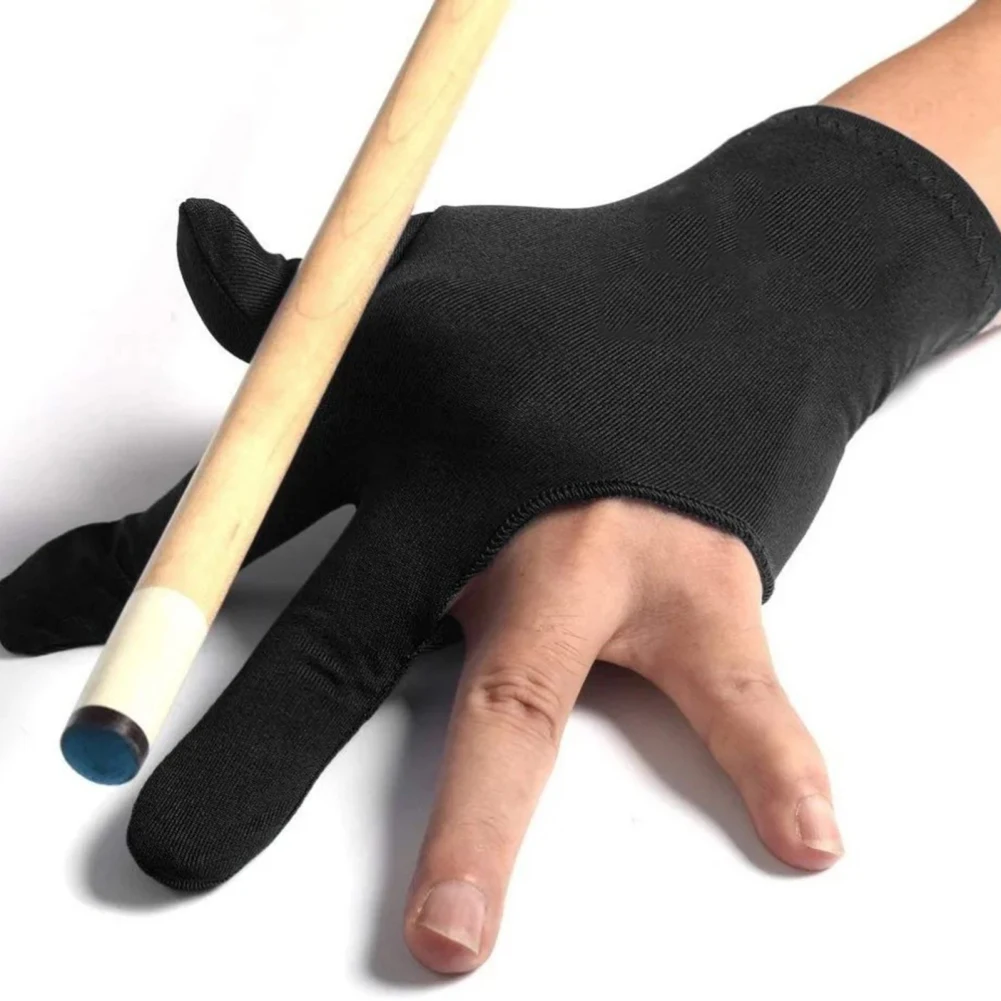 1pc Elastic Left Hand Billiard Glove 3 Fingers Pool Gloves Snooker Cue Sport Glove Billiard Cue Pool Gloves Sports Accessories