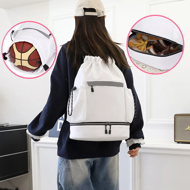 

Спортивная сумка для женщин и мужчин, аксессуары для фитнеса, чехол для баскетбольных кроссовок, распродажа, дорожная сумка на шнурке, женский спортивный рюкзак