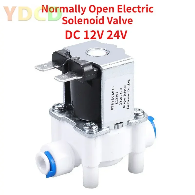 

1/4 "DC12V 24V нормально открытый электрический электромагнитный клапан магнитный переключатель потока воды и воздуха на входе диспенсер для стиральной машины