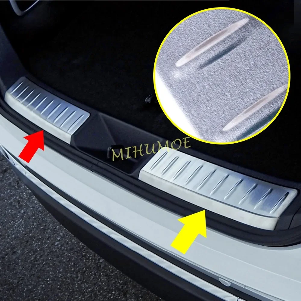 

For Toyota Venza Harrier 2021-2023 Stainless Steel Car Rear Bumper Trunk Sill Protector Cover Trims