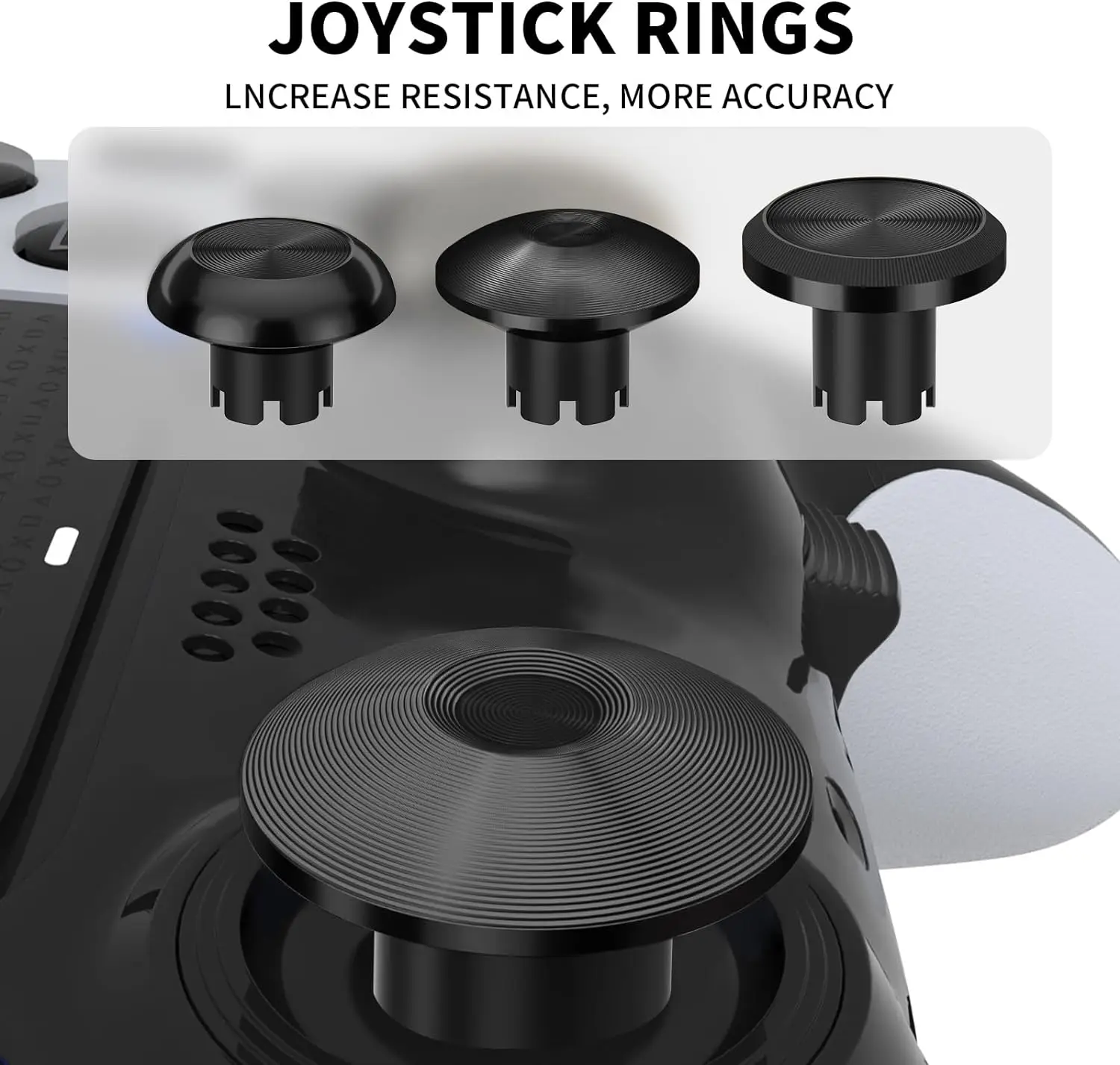 Thumbsticks de Metal para PS5 Edge Controller, botones de disparo de 4 paletas traseras, reemplazo para PS5 Dualsense Controller, 14 en 1 Acc