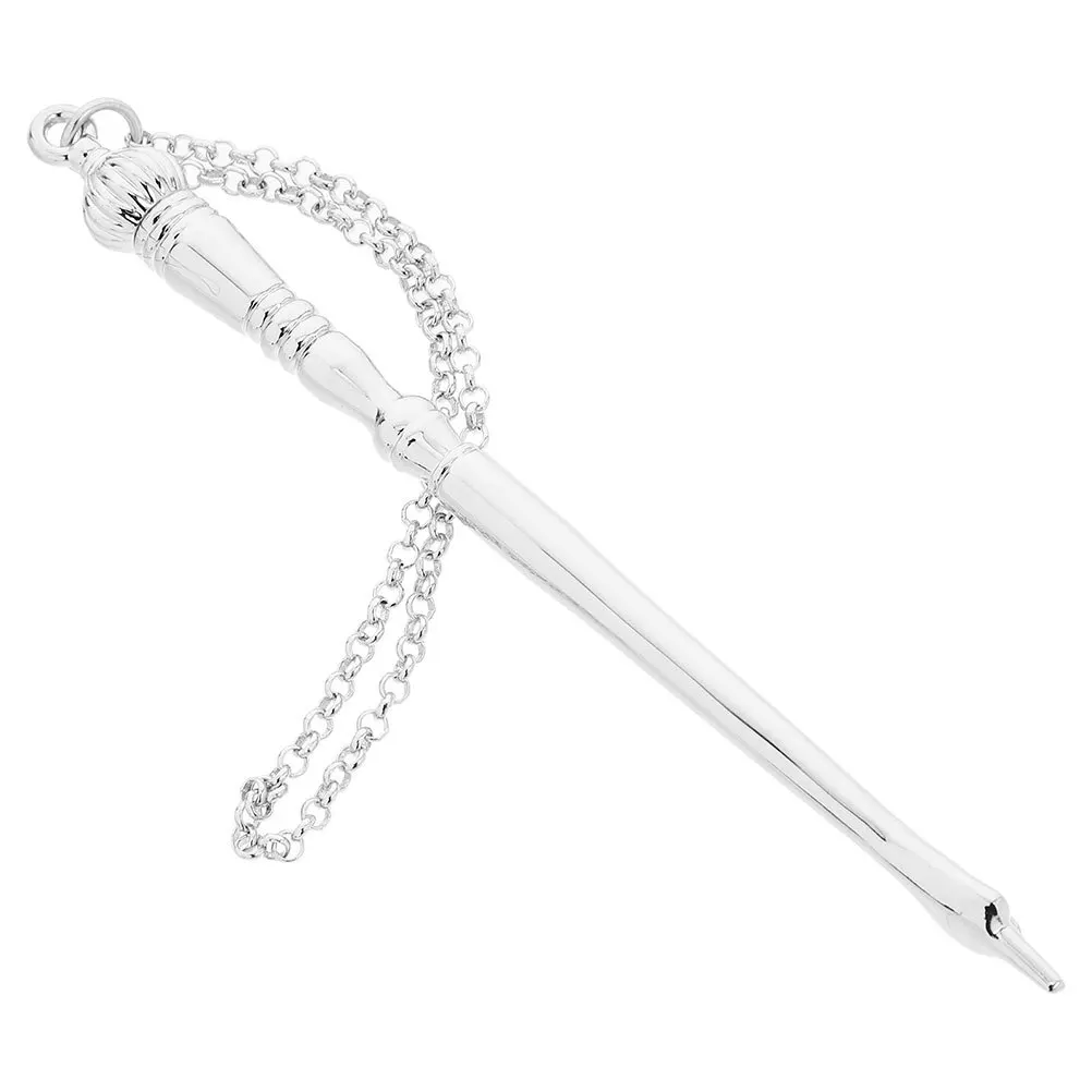 เครื่องมือชี้อ่าน 1 ชิ้น ทำจากโลหะชุบเงิน สำหรับอ่านพระคัมภีร์ ดีไซน์ตามหลักสรีรศาสตร์ ทนทาน พกพาสะดวก เหมาะสำหรับชาวยิว