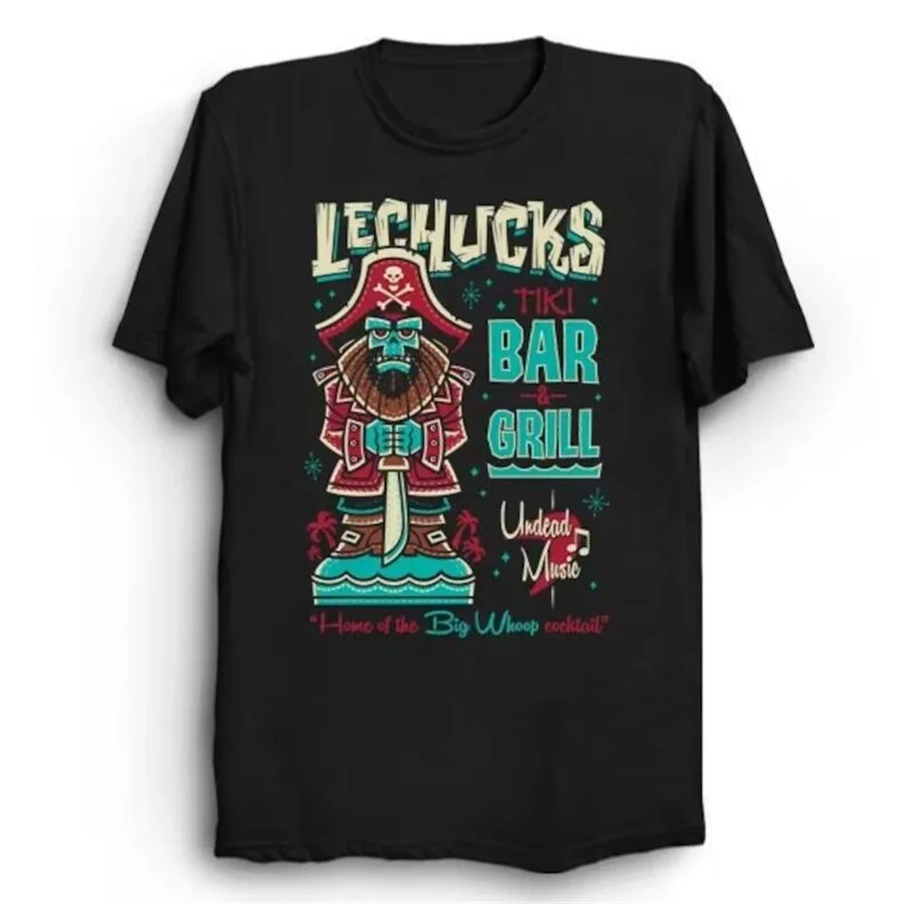 Lechucks Tiki Bar Retro Monkey Island Ghost Pirate Men Women Oversized Unisex Pure Cotton T-Shirt