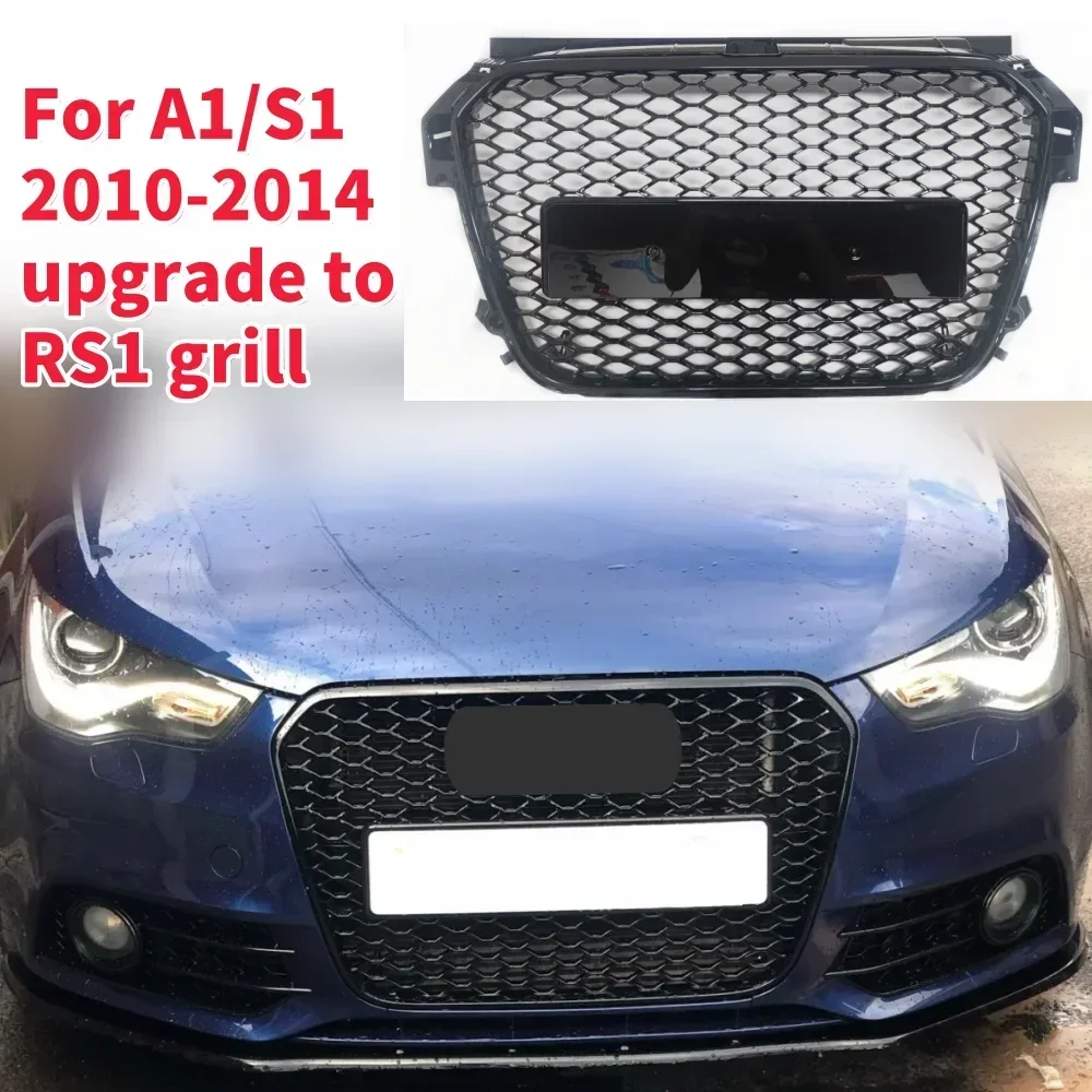 Racing Grills Front Hood Grille Car Front Bumper Grill Center Grille for RS1 Grill for  A1/S1 8X 2010-2014