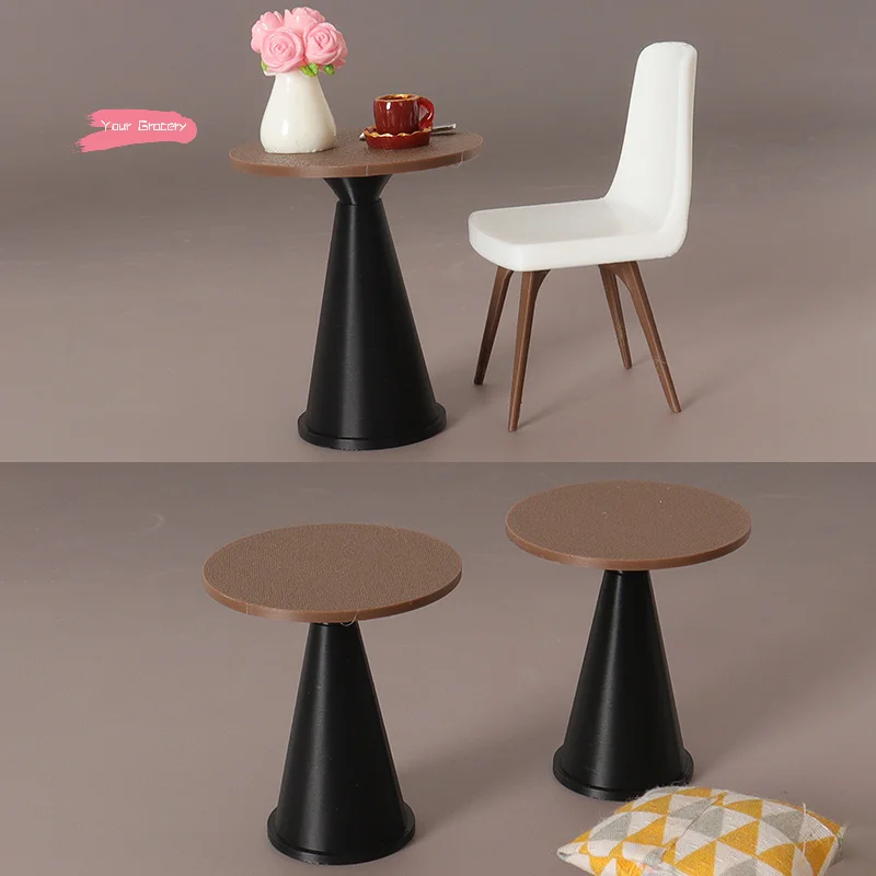 ชุดเก้าอี้และโต๊ะขนาด 1/12 สำหรับตกแต่งห้องนั่งเล่นบ้านตุ๊กตา ฉากจิ๋ว ของตกแต่งบ้านตุ๊กตา