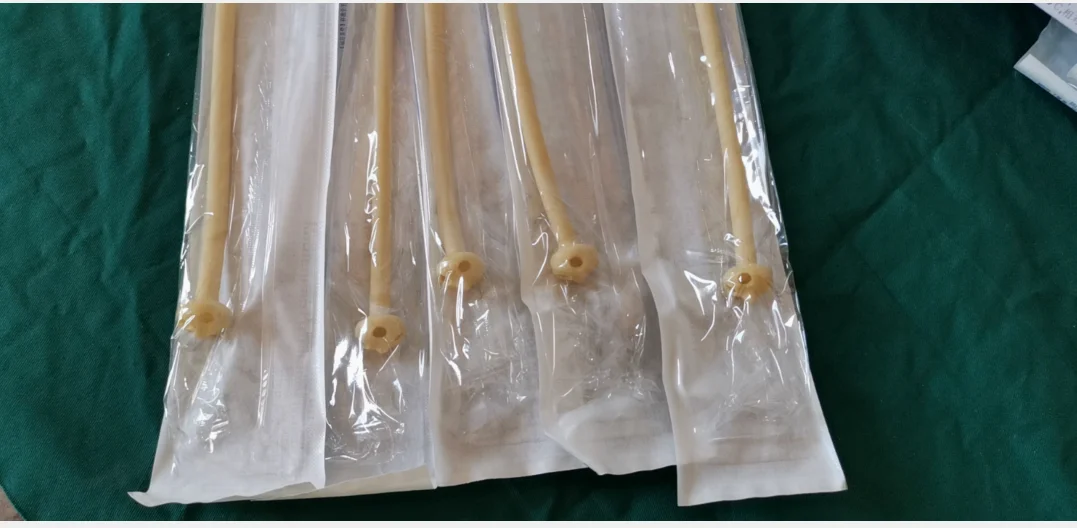 24 Pcs Disposable Sterile Plum Blossom Head Urinary Drainage Tube Fungus Mushroom 4-hole Latex Urinary Catheter