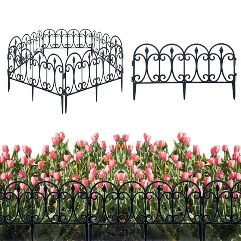 Rustproof Decorative Garden Landscape Wire Border Fence Folding Outdoor Patio Flower Bed Barrier