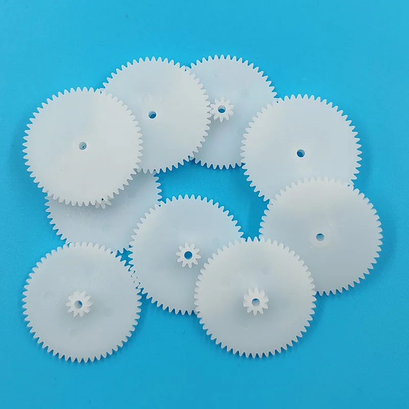 56102A 0.5M Gear Diameter 29mm 56T 10 Teeth Double-layer Plastic Gear Transmission Small Parts Toy Aircraft Model Accessories