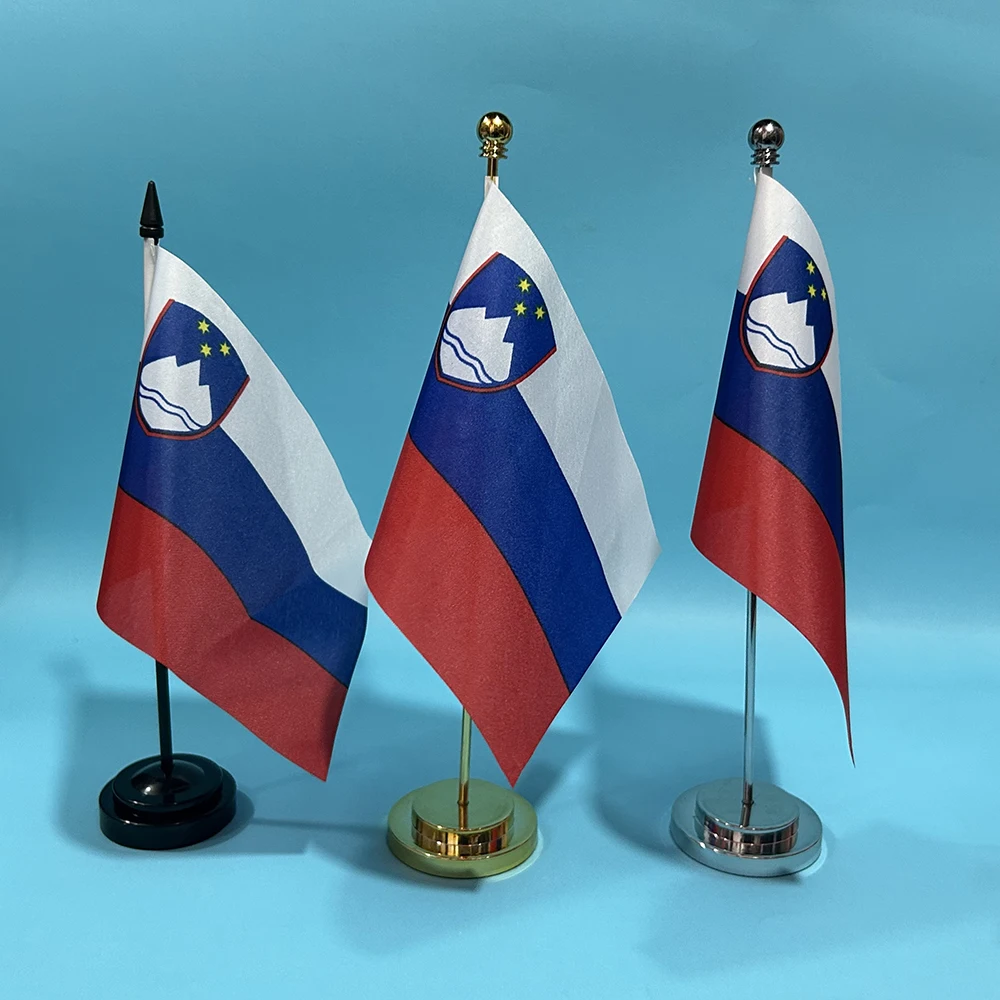 SKY FLAG Office Desk Flag of Slovenia Flag 14x21cm Desk Ornaments Banner Republic of Slovenia National Flags