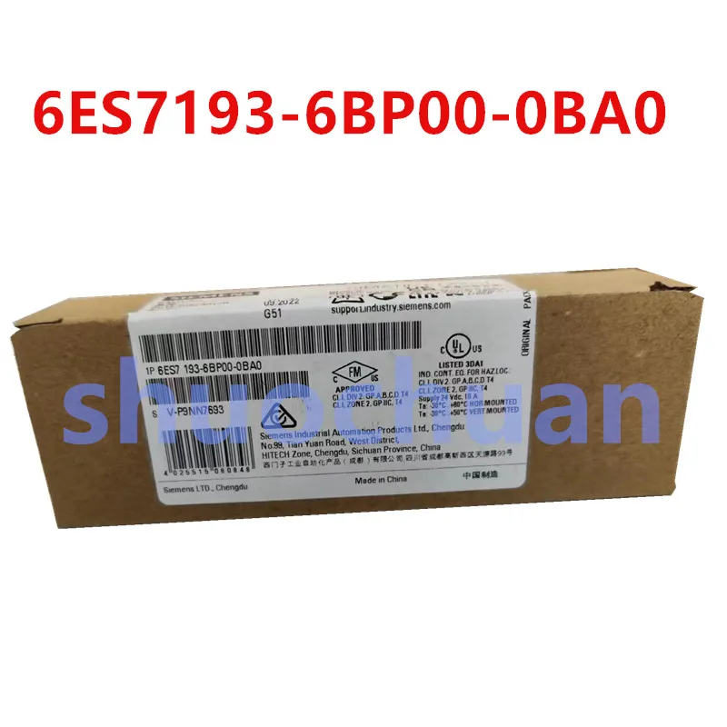 6ES7193-6BP00-0BA0 200SP SIMATIC ET, BU15-P16 baseunit + A0 + 2B, A0ประเภท Bu, เทอร์มินัล Push-in