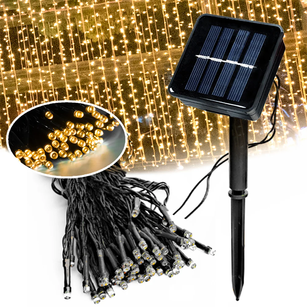 8 Modes Solar Powered String Light IP65 Waterproof Christmas Outdoor Decoration for Yard,Tree,Party