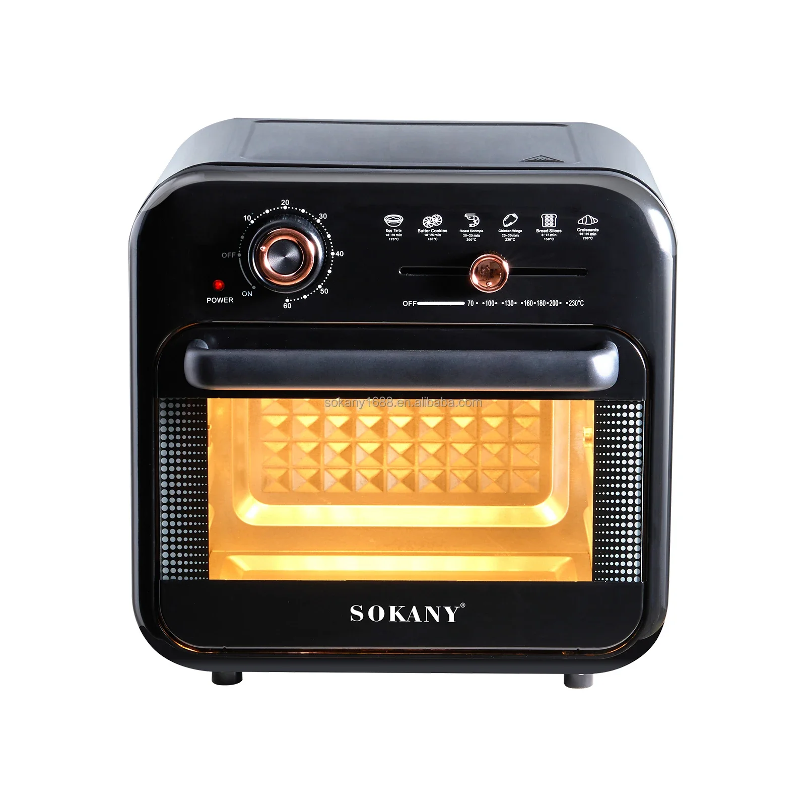 Sokany 1280W High Power 20L Oven Stainless Steel Heating Elements Toaster oven