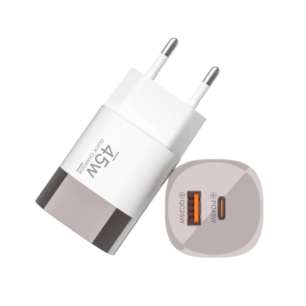 EU/US/UK PD45W Charger 45W Power USB Type C USB Type C Charger Super Fast Charger for iPhone15/16/17 Samsung Huawei Xiaomi