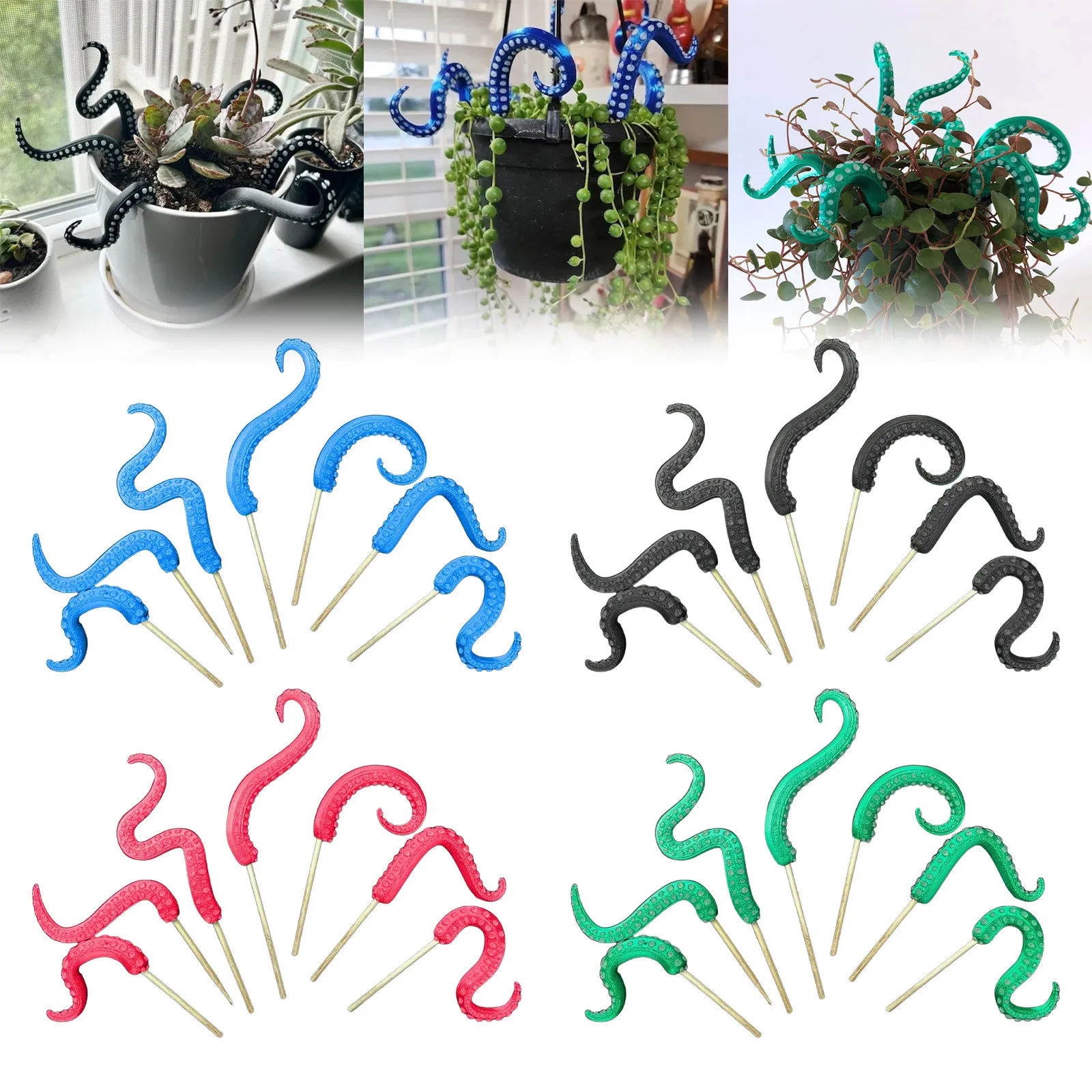 

Fun Decoration Tentacle Of 7 Sea Decoration Flower Flower Pot Garden Piece Decoration Set Piece Octopus Set 7 Monster Pot