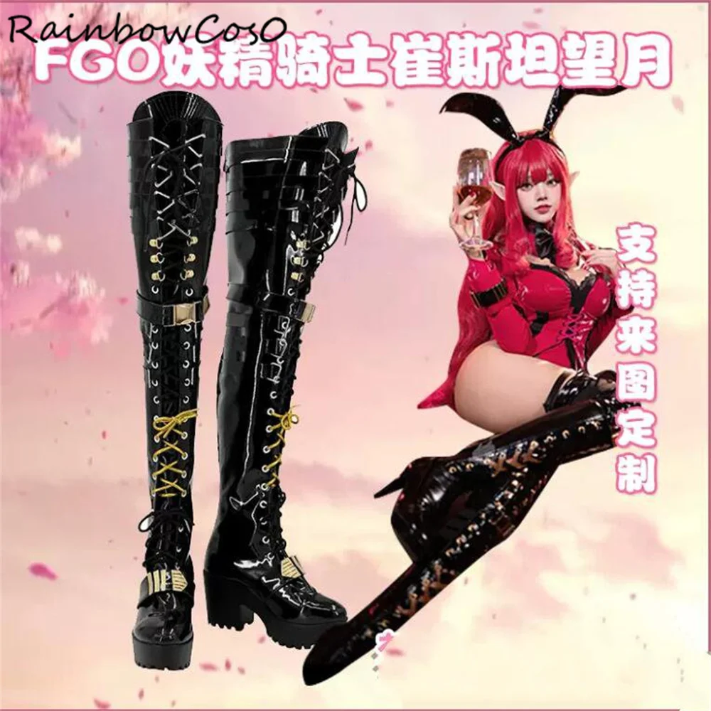 Fairy Knight Lancelot Tristan Fate/Grand Order FGO Cosplay Shoes Boots Game Anime Party Halloween Chritmas RainbowCos0 W3817