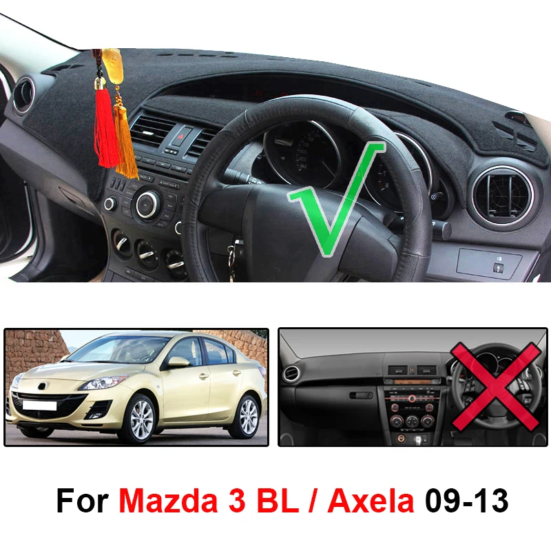 For Mazda 3 Axela 2009 2010 2011 2012 2013 Dashboard Cover Dashmat Dash Mat Sun Shade Right Hand Drive Carpet Non-slip Car Pad