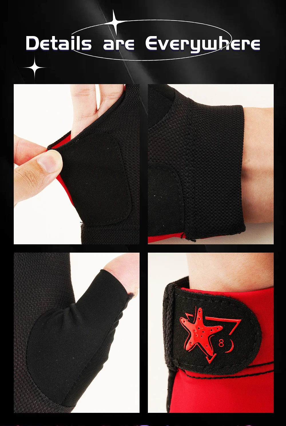 CRICAL 3-Finger-Billardhandschuh, bequeme Lycra-Snooker-Queue-Handschuhe, rechte und linke Hand, Billard-Trainingshandschuhe, Zubehör – Detail 10
