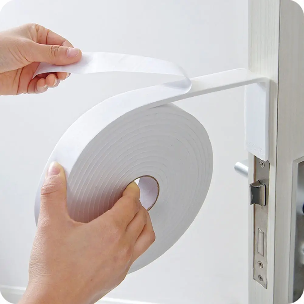 5 m selbstklebendes Schaumstoffband, Türdichtungsstreifen, doppelseitige Geräuschdämmung, Antikollisions-Fensterlücke, Zugluftstopper