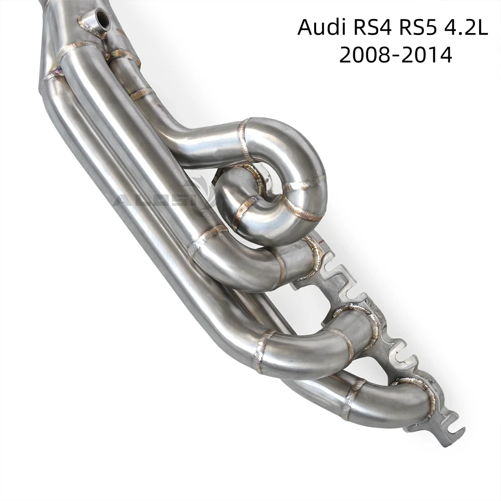 

Выпускной коллектор из нержавеющей стали, модернизация мощности для Audi RS4 RS5 4.2L 2008-2014, преобразователь трубы с высоким расходом