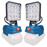 LED Work Light Outdoor Flashlight Rechargeable Emergency Light Dual USB Ports Battery Lantern Waterproof for Construction Site