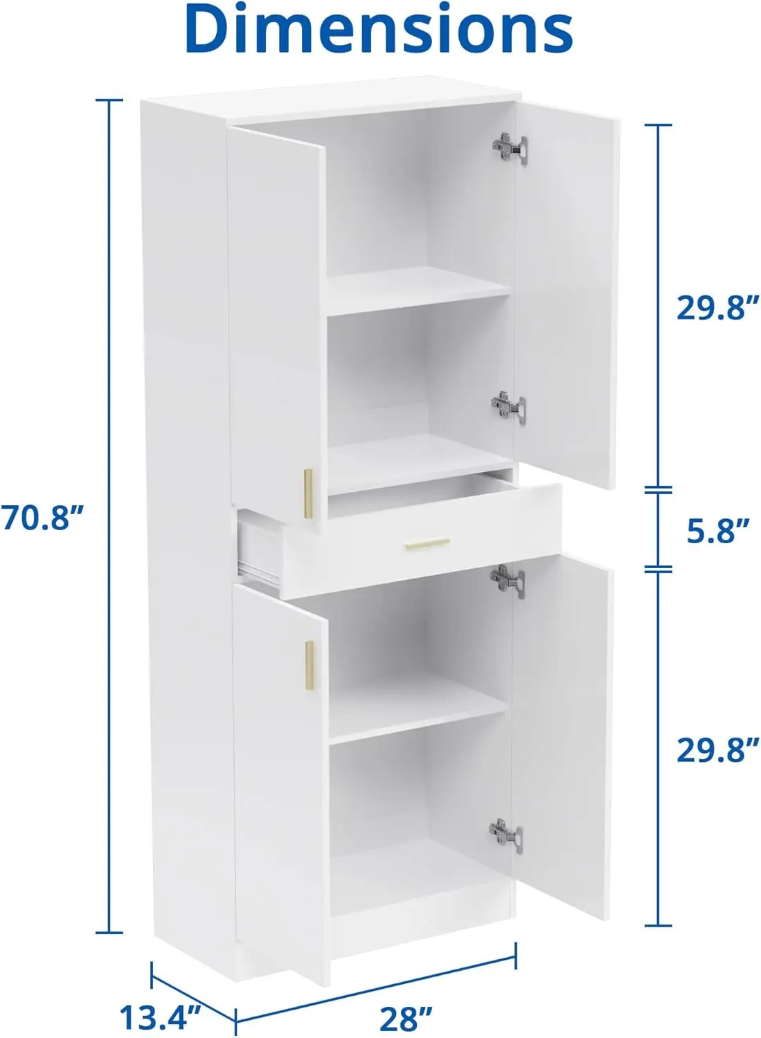 Castle Kitchen Pantry Storage Cabinet 71