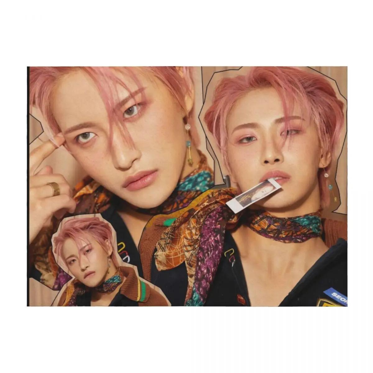 

Seongwha ATEEZ THE REAL Throw Blanket cosplay anime valentine gift ideas manga Blankets For Bed Blankets