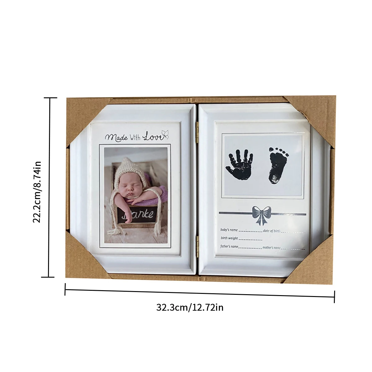 Commemorative frame Baby one month one hundred days old hand footprints one year old birthday commemorative custom photo frame