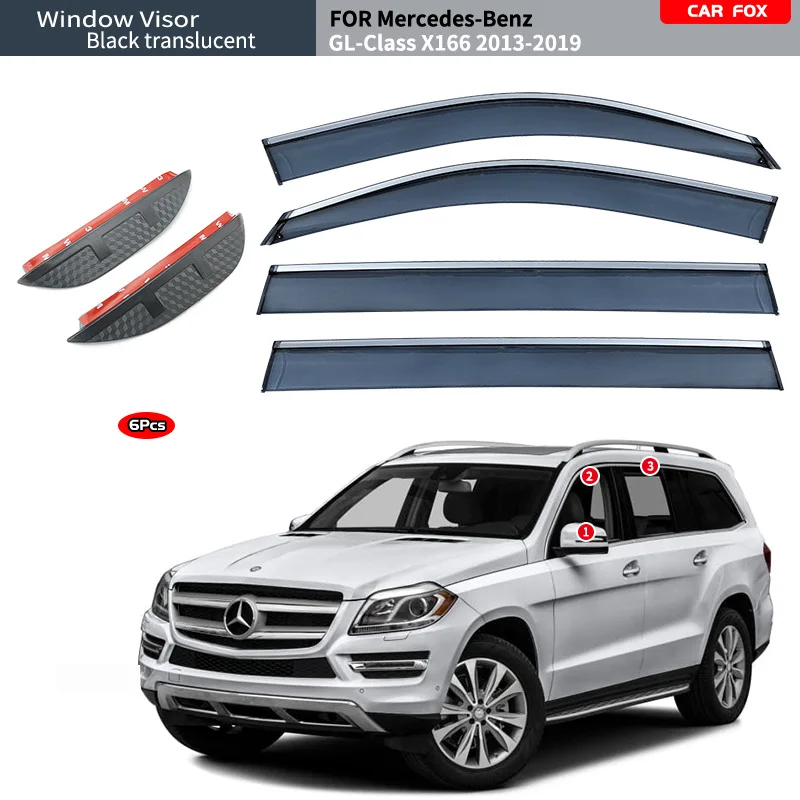 

For Benz GL Class X164 X166 Window visor Weather Shield Side Window Deflector Car windshield weather shield Car accessories