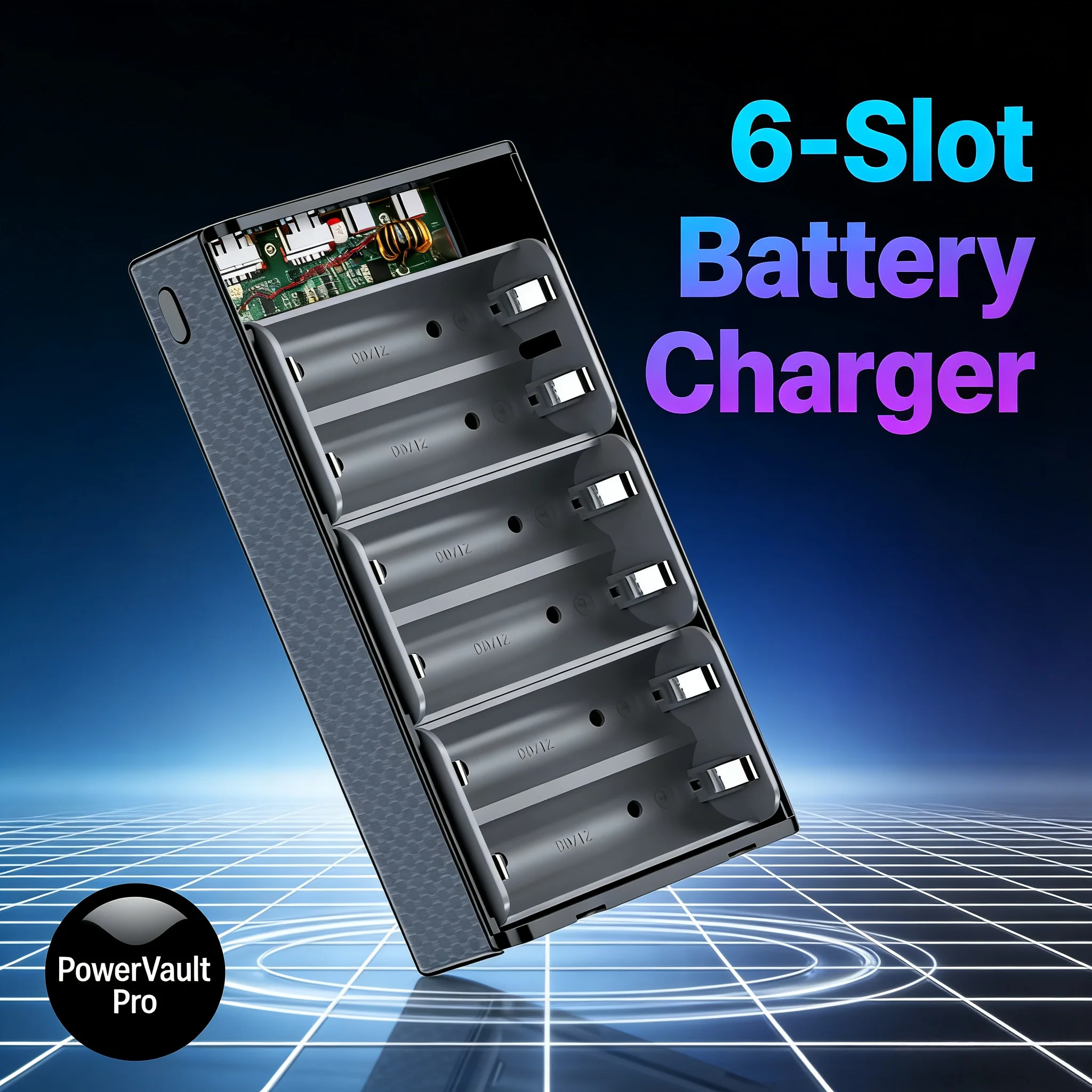 Winter-Enhanced PD100W Power Bank Shell, 6×21700 Battery DIY Housing, PPS/PD3.0/QC3.0 for Laptop Phone
