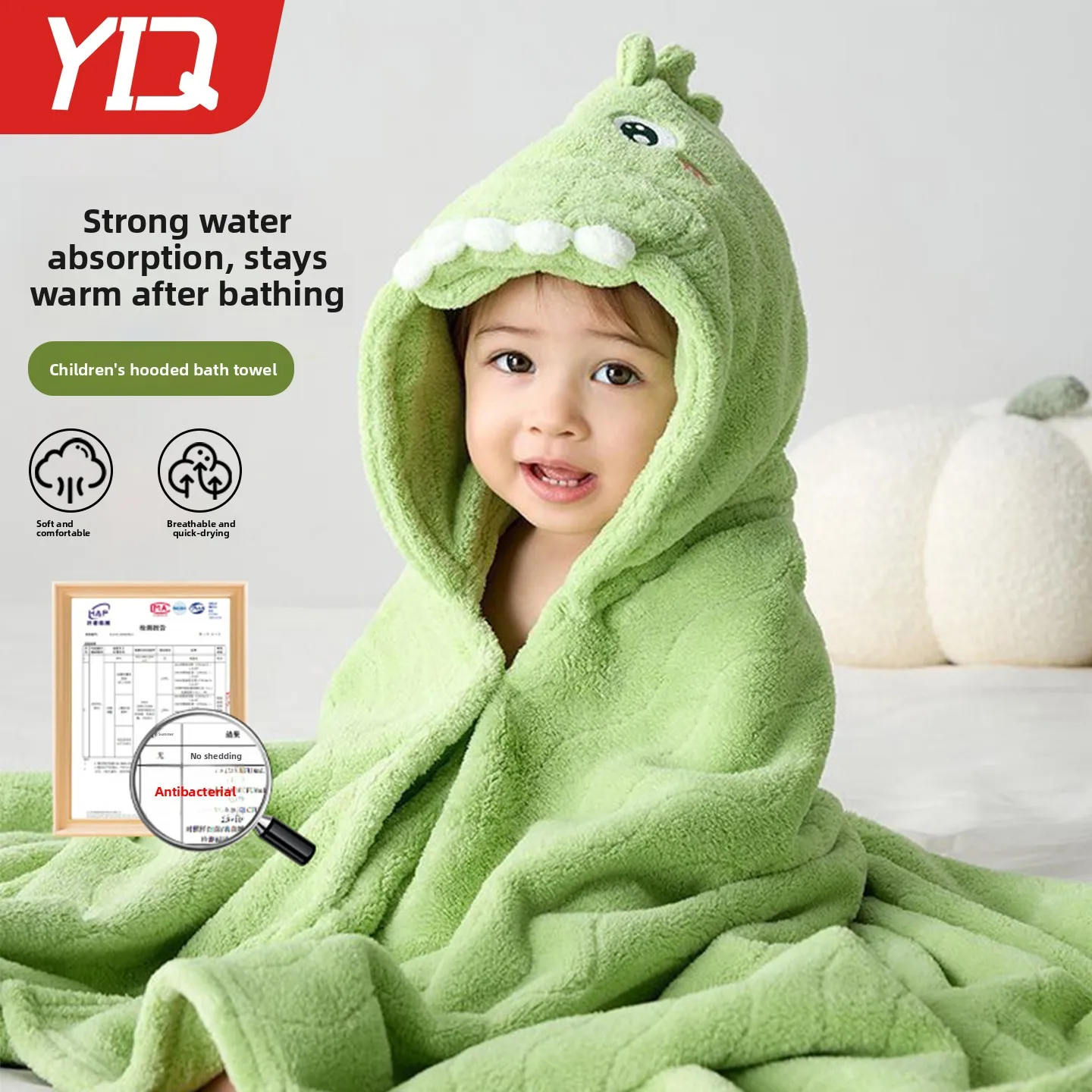 

Children's Bath Towel Cape with Hat Baby Boy Girl Bath Robe Absorbent Qui Dry Towel Wearable Towel for Swimming Fitn
