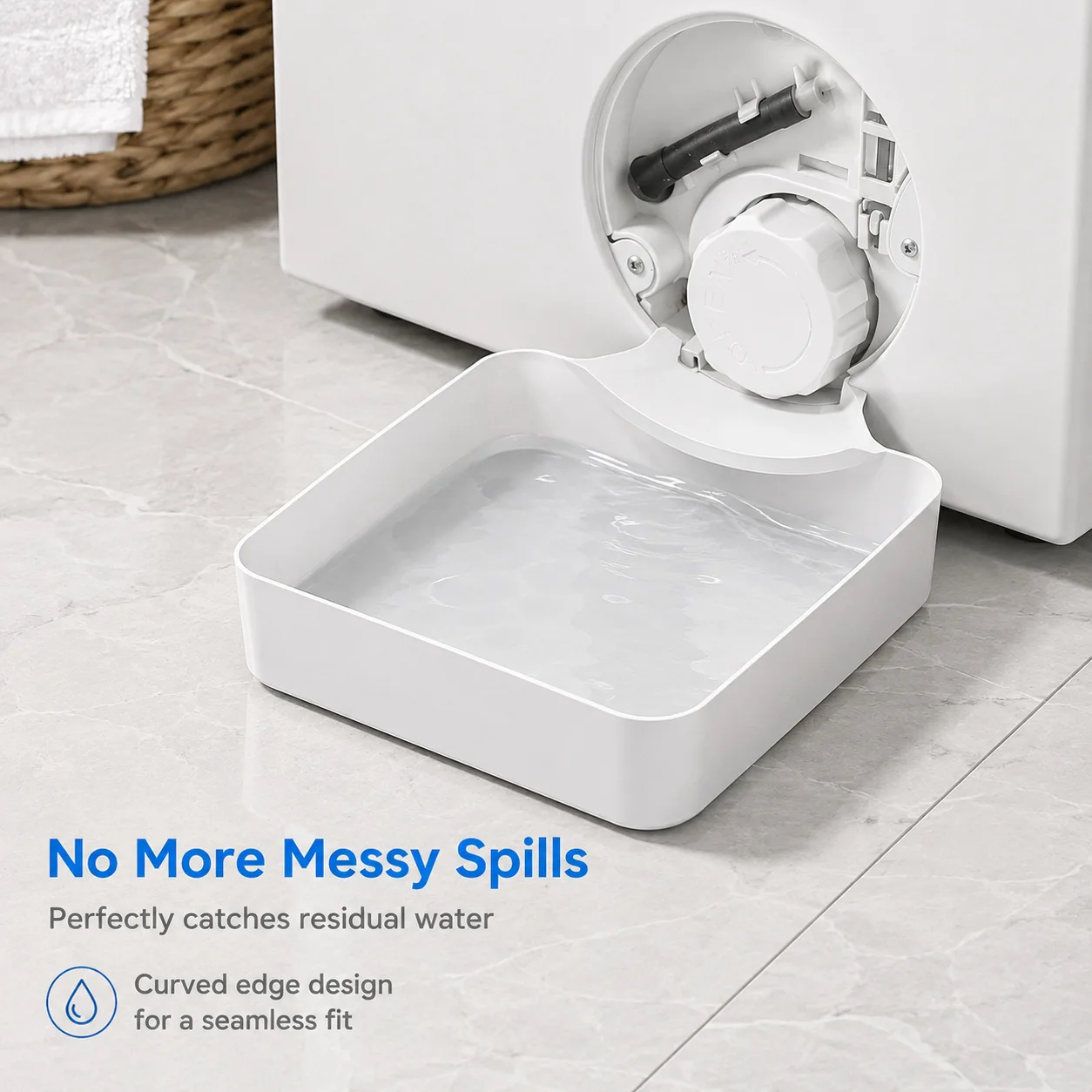 Washing Machine Drain Water Collection Tray Lint Filter Foreign Object Collection Funnel Drip Tray Clean Laundry Drainage Box