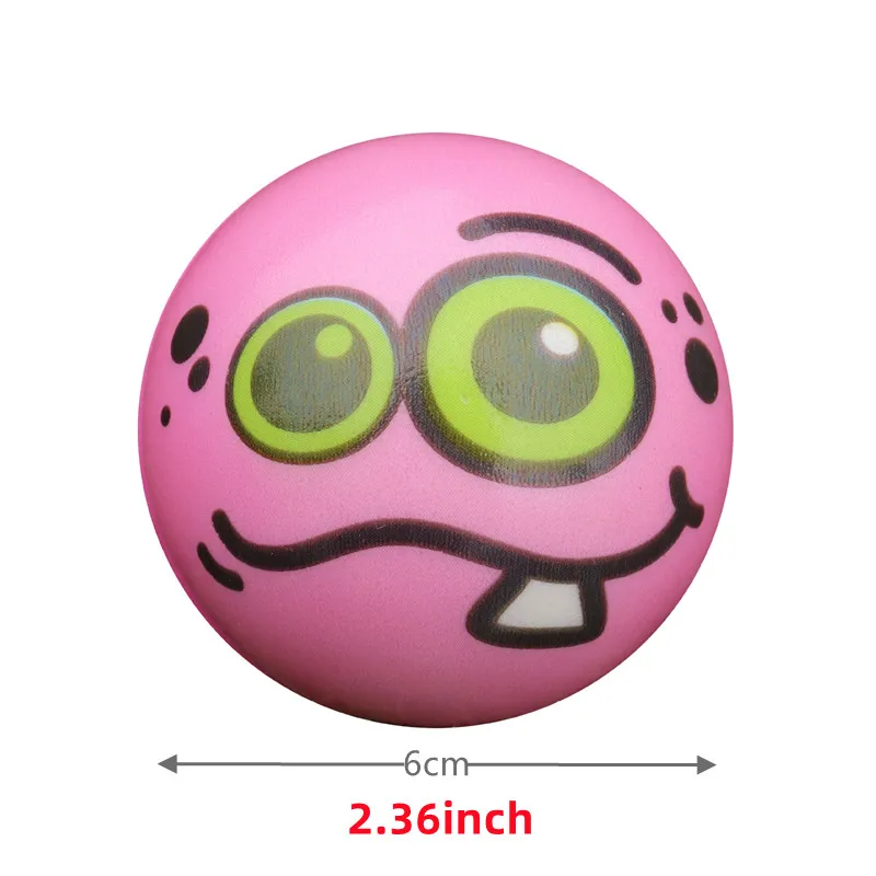 12PCS Expression Soft Balls Toy Funny Sponge Stress Ball Squeeze Smiley Face Grimace PU Foam For Kids For Adults Sports Toy Ball