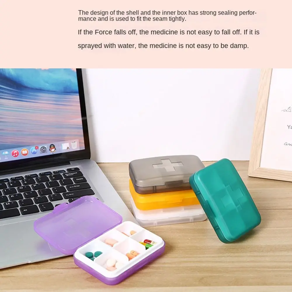 Dustproof Travel Pill Case Waterproof Multi Grids Mini Medicine Box Rectangular Container Pill Container Organizer Travel