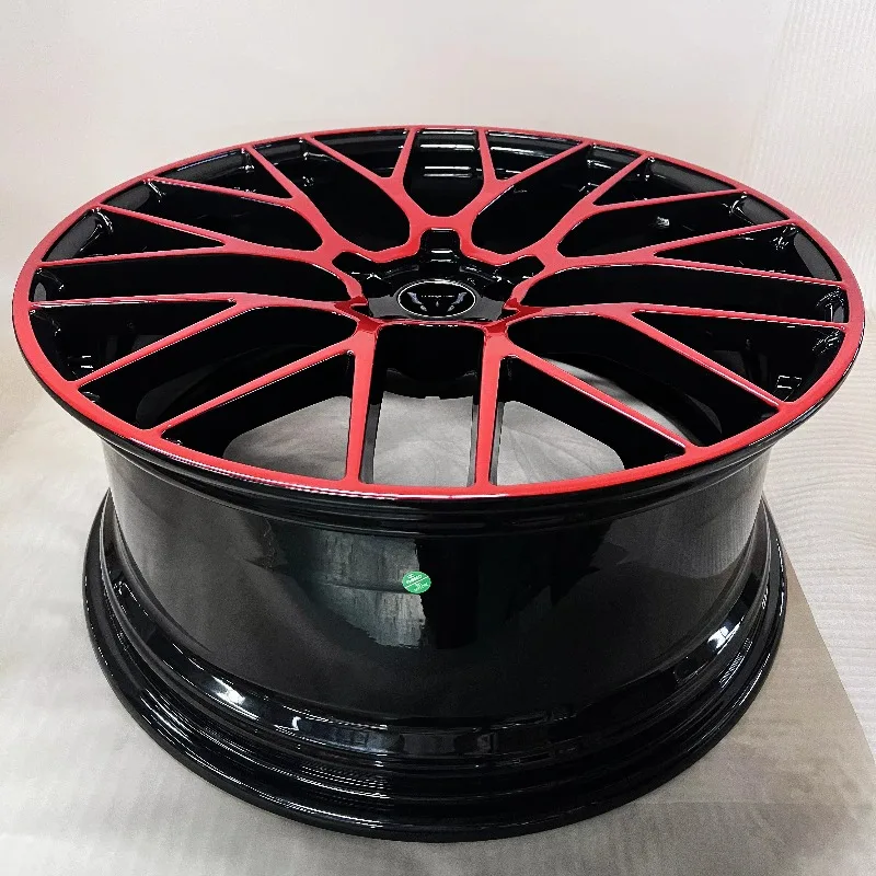 Source Factory Custom Aluminum Alloy  Rims Modified Hub 18 19 20 21 Inch Red Forged Wheels