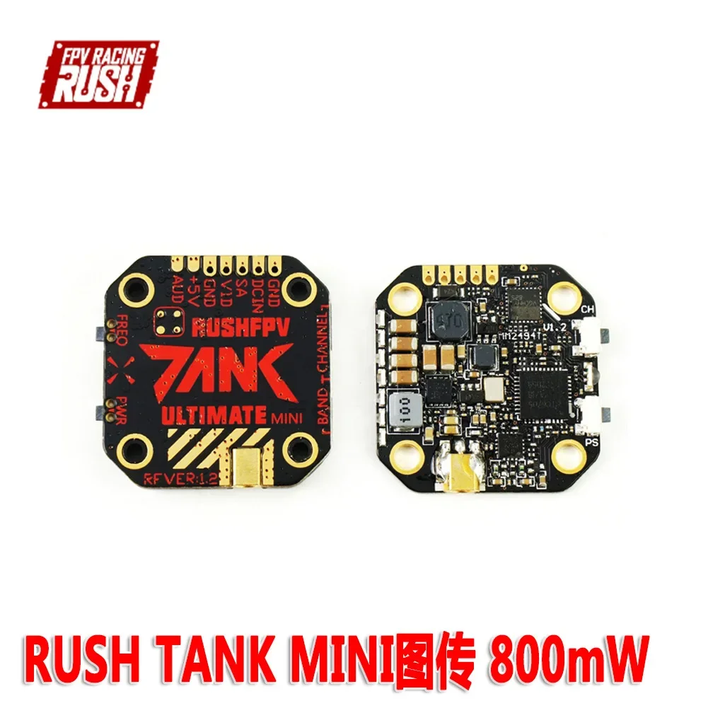 Rush Tank Mini Image Transmission 20 * 20mm External Audio 7-36vg 800mw Fpv Traversing Machine