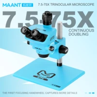 ميكروسكوب ثلاثي العيون (داعم للكاميرا) ما آنت MaAnt S75 تكبير (7.5X-75X) 2