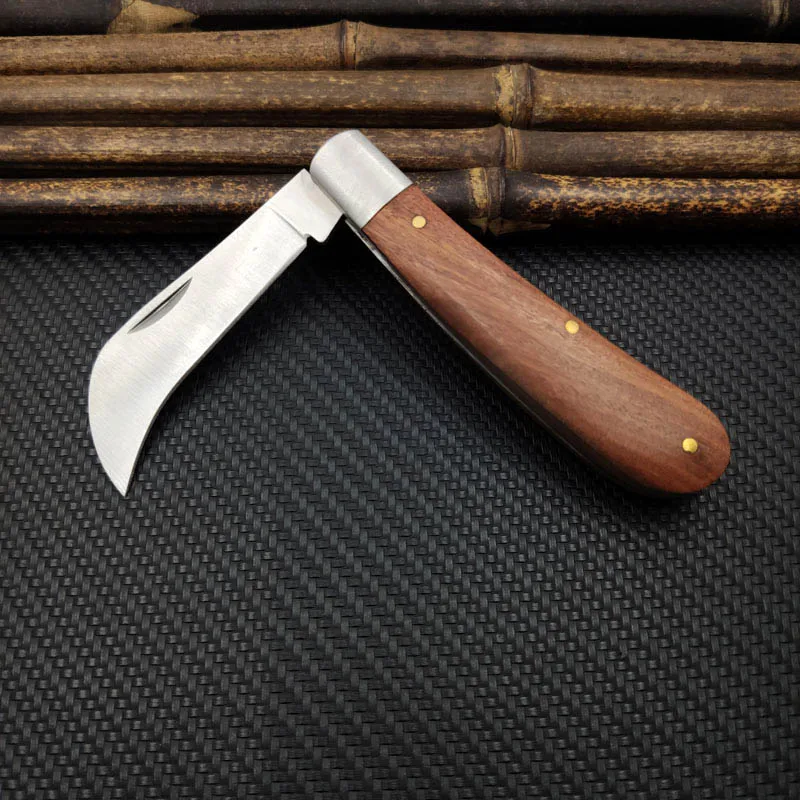 FD-021 Folding Grafting Knife Stainess Steel Machete Wallpaper Knife Rosewood Handle Faca Pocket Electrician Utility Knife