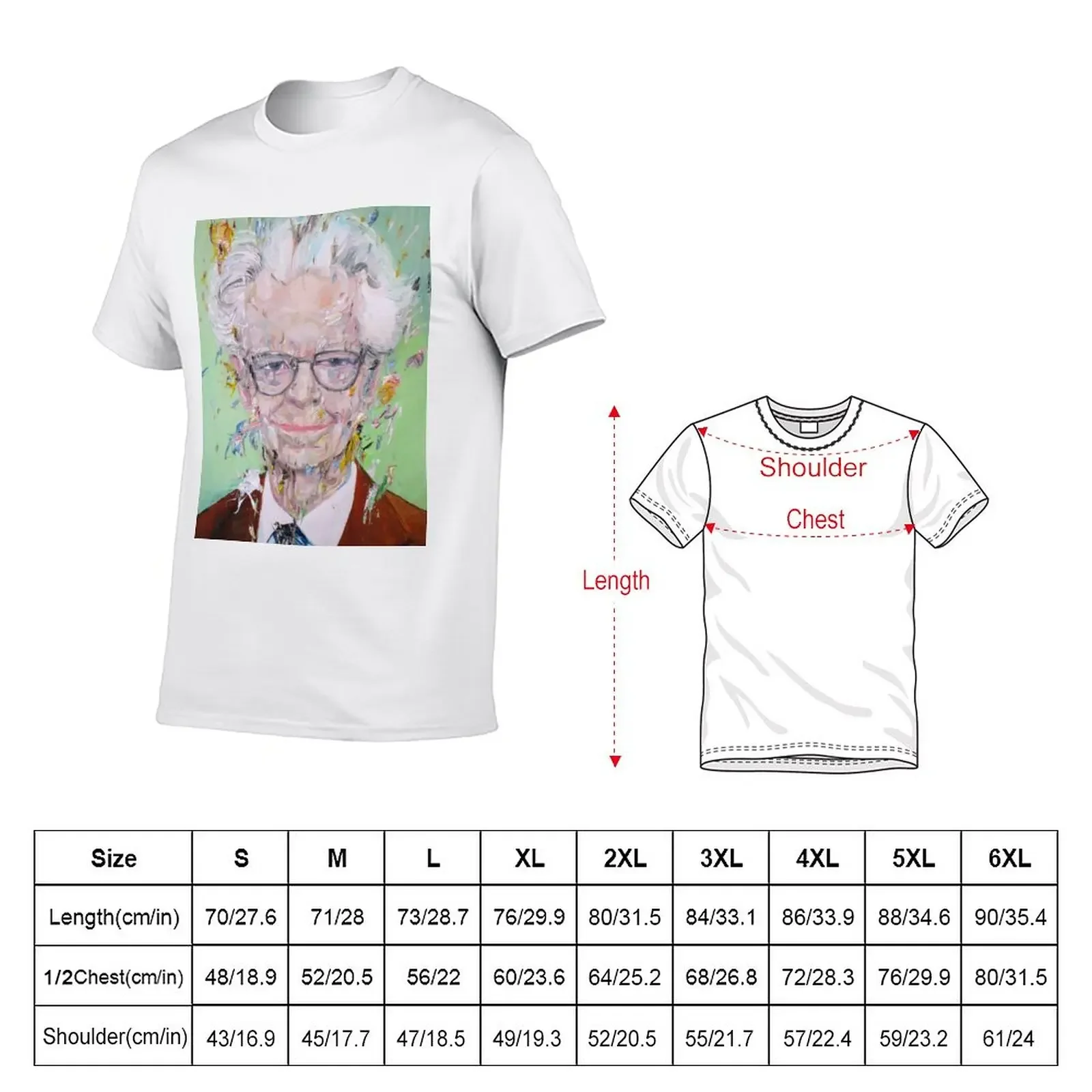 B.F. Skinner - oil portrait T-Shirt anime cute tops customizeds clothes for men